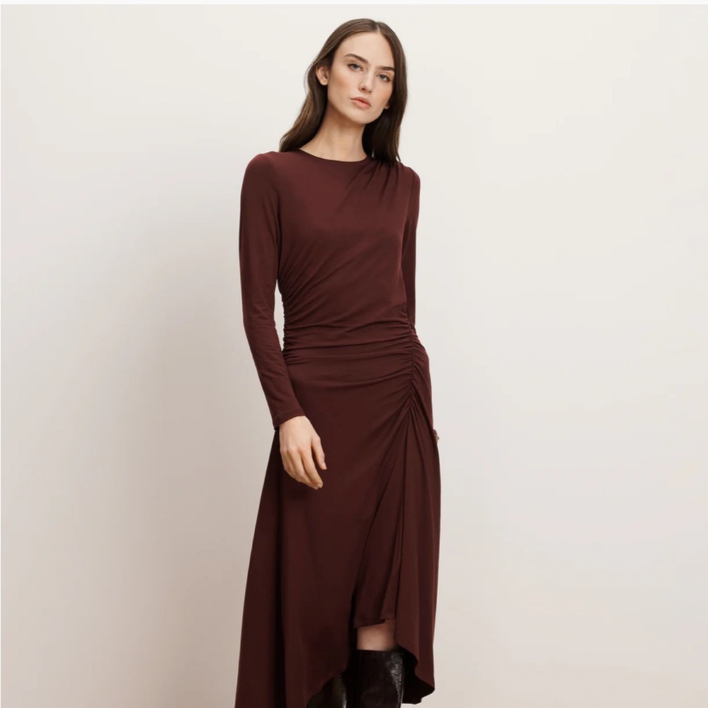 Veronica Beard Theodora Ruched Midi Dress